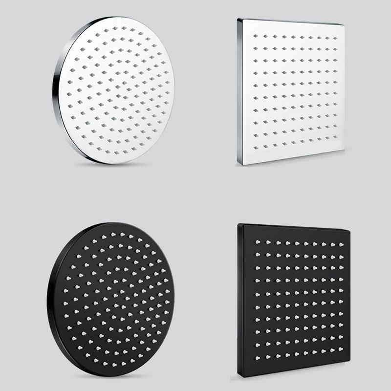 Contemporary square shower head combination with hand shower