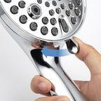 Contemporary Shower Combination Adjustable Shower Head Chrome Ceiling Mounted Round Shower Head