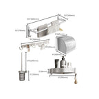 Metal Bathroom Hardware Set Adhesive Installation Bathroom Accessories Kit