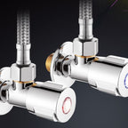 2-Handle Brass Bathroom Faucet Modern High Arc Center Tap