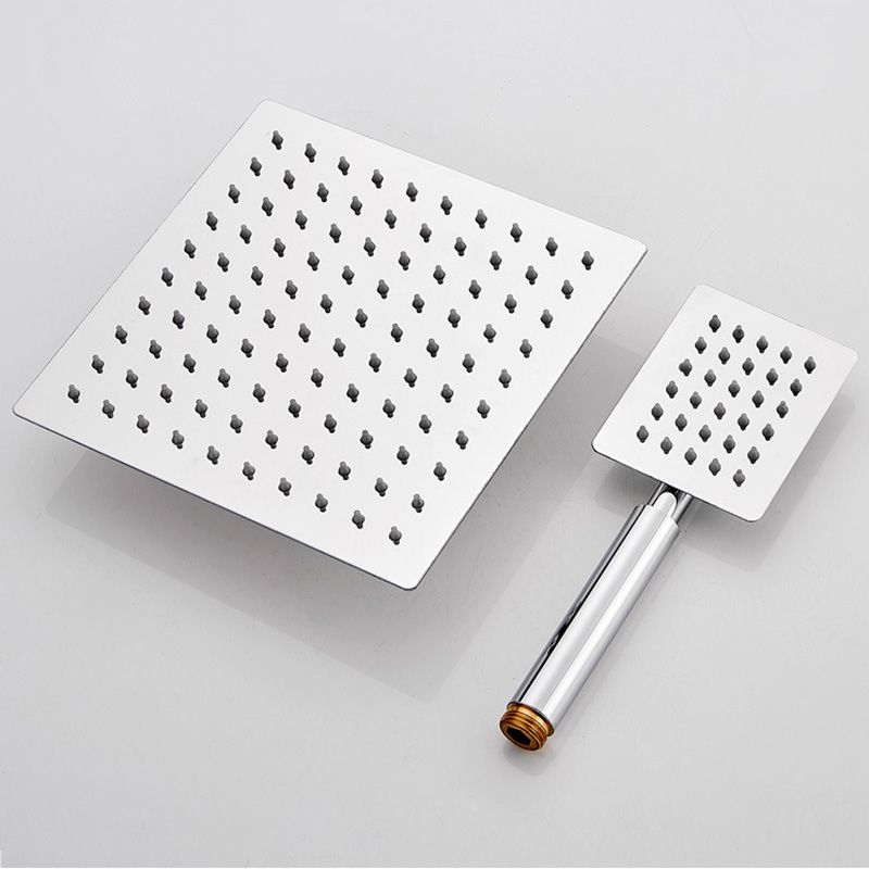 Square Metal Double Shower Heads Modern Shower with Shower Hose