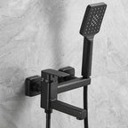 Wall-mounted metal bathtub faucet low arc swivel bathroom faucet
