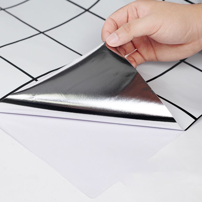 Modern Peel and Stick Back Wall Tiles Made of Plastic Wallpaper for the Kitchen