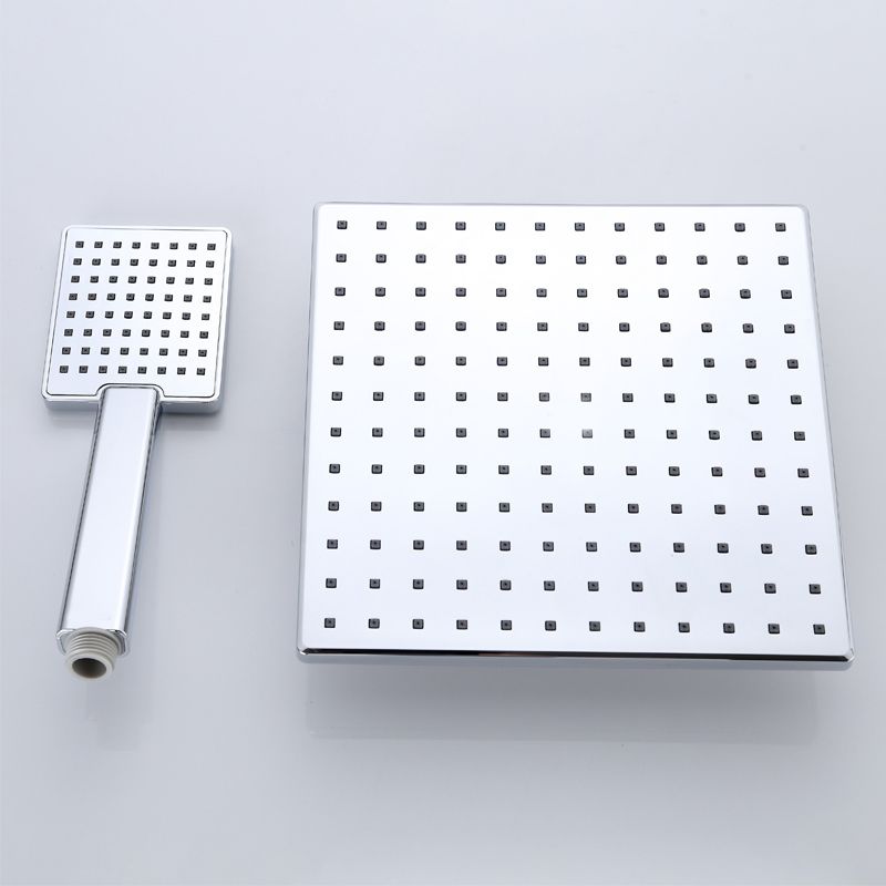 Square Shower Head Combo Large Shower Head with Hand Shower