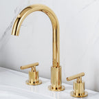 Modern 2-Handle Bathroom Sink Faucet 3-Hole Widespread Bathroom Faucet