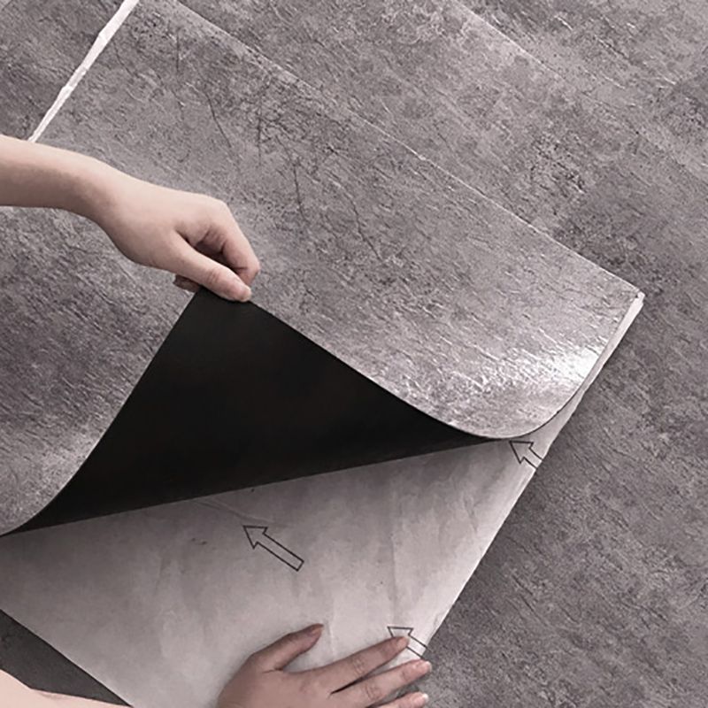 Modern Water-Repellent Plastic Floor Fabric Look Square Edge Floor Tiles