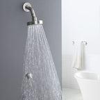 Stainless Steel Shower Combination Round Fixed Shower Head with Shower Arm