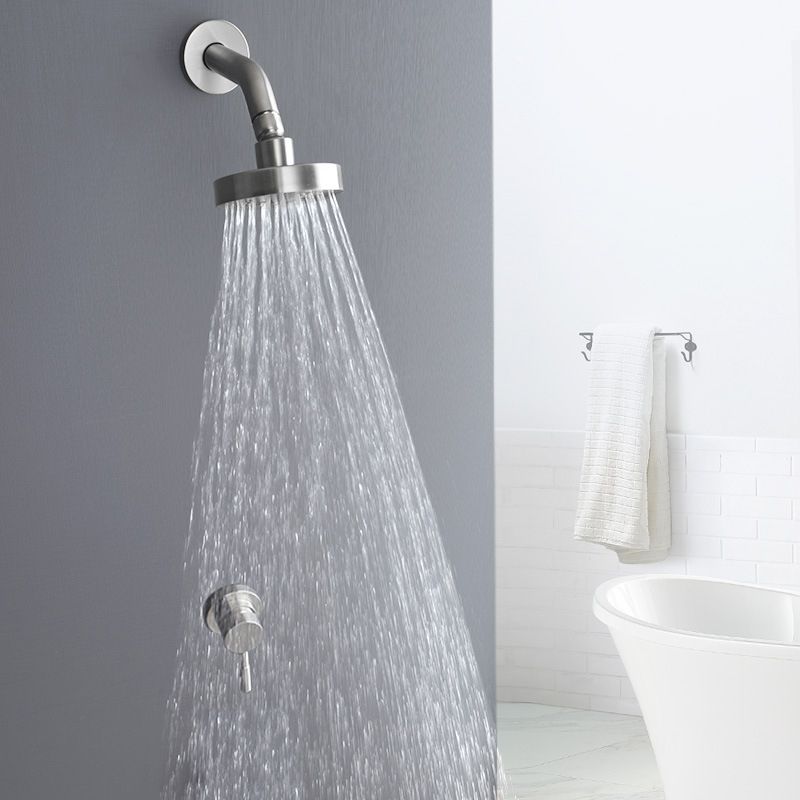 Stainless Steel Shower Combination Round Fixed Shower Head with Shower Arm