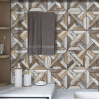 Modern Peel and Stick Tile Mosaic Tile Peel and Stick Splash Protection