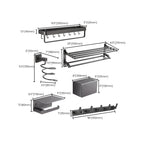 Modern Bathroom Accessories Hardware Set Gray Bathroom Hardware Set