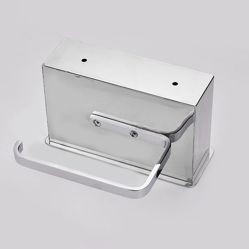 2-piece Stainless Steel Classic Bathroom Accessory Set Black & Chrome Paper Holder
