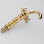 Vintage Wide Spread Bathroom Faucet Industrial Lever Sink Faucet