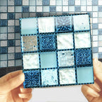 Square Mosaic Peel & Stick Tiles Waterproof Kitchen Splashback Tiles
