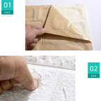 Modern Panel PVC 3D-embossed Self-adhesive Waterproof Interior Cladding
