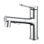 Modern Extendable Sink Faucet Bathroom Faucet Brass 1 Handle Sink Faucet with Water Hose
