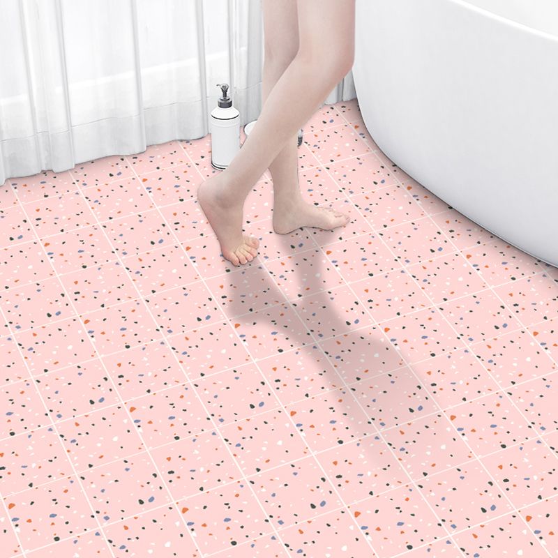 Bathroom Square PVC Flooring 24" x 118" x 4mm Peel and Stick Vinyl Flooring