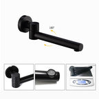 Industrial Wall-Mounted Bathroom Faucet 2-Hole Swivel Spout Basin Faucet