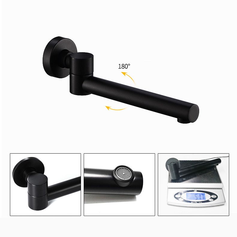 Industrial Wall-Mounted Bathroom Faucet 2-Hole Swivel Spout Basin Faucet