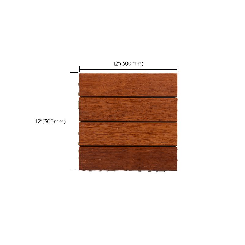 4-Slat Wood Deck/Patio Floor Tiles Interlocking Installation Floor Tiles