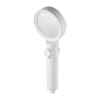 Handheld Shower Adjustable Spray Pattern White Round Showerhead