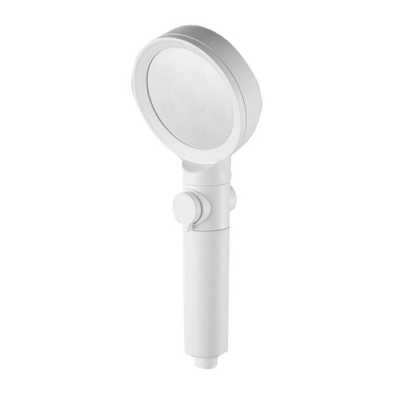 Handheld Shower Adjustable Spray Pattern White Round Showerhead