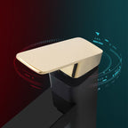 Contemporary sink faucet Digital display Monochrome Low arch basin Bathroom sink