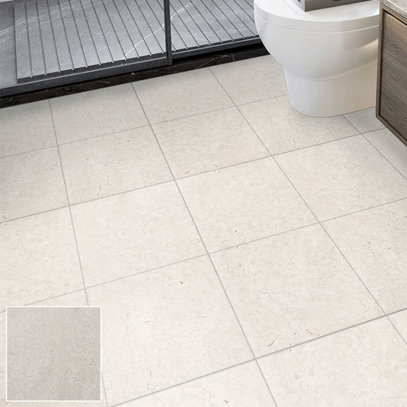 Square Bathroom PVC Flooring 12" x 12" x 0.07 mm Peel and Stick Vinyl Flooring