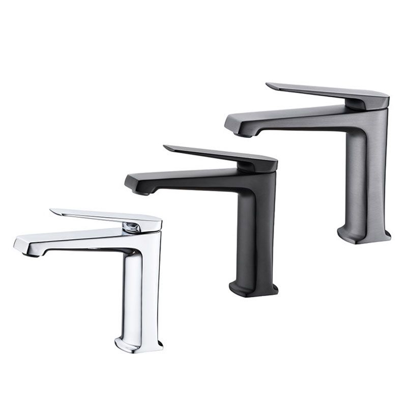 Modern basin tap lever handle copper low arc basin tap