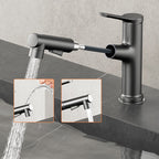 Modern Center Set Faucet Copper Center Set Vanity Faucet for Bathroom
