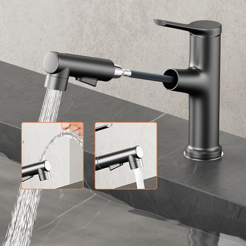 Modern Center Set Faucet Copper Center Set Vanity Faucet for Bathroom
