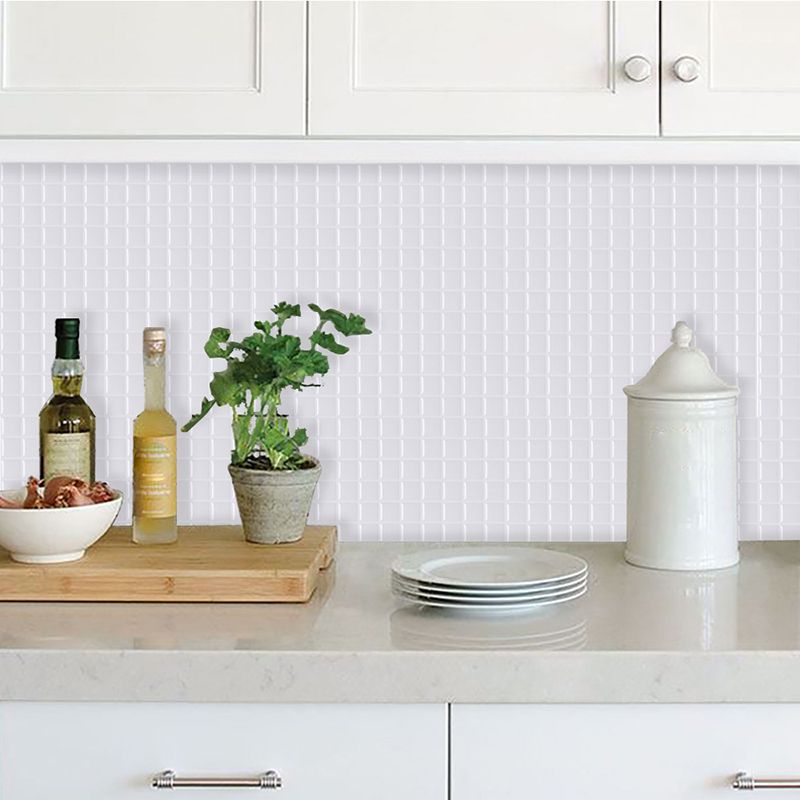Peel-and-Stick Tile Square Stain-Resistant Mosaic Peel-and-Stick Tile for the Kitchen