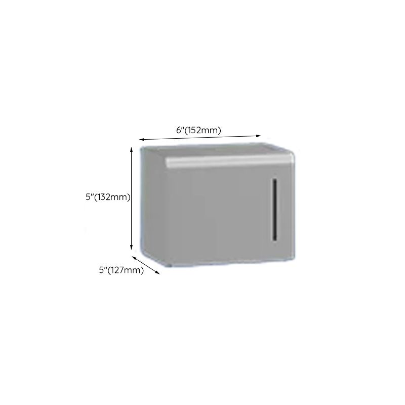 Contemporary bathroom accessory set made of aluminum with towel holder/bath shelf