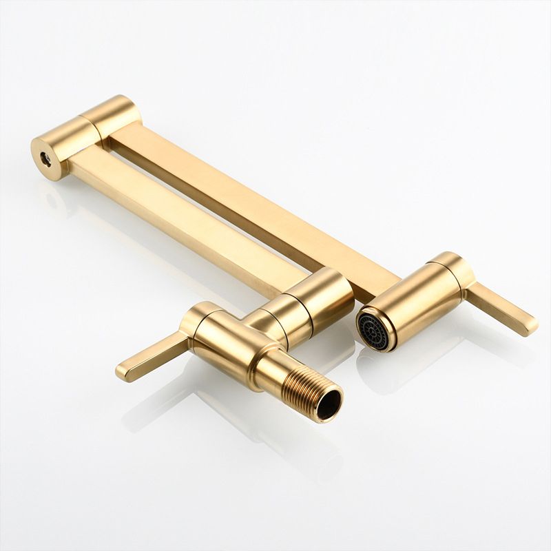 1-handle brushed nickel widespread faucet 1 hole wall-mounted bathroom faucet with brass