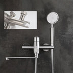 Wall-mounted metal bathtub filling low arch swivel bathtub mixer