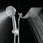 Wall Mounted Adjustable Shower Head Modern Square Metal Shower Head