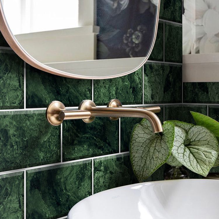 Mosaic tiles peel and attach tiles PVC backsplash peel and attach wall tiles in green