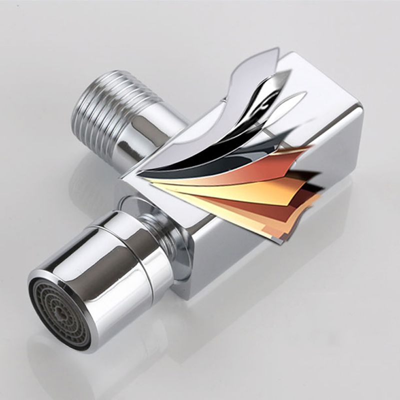 Contemporary Wall Mounted Bathroom Faucet Knob Handle Solid Brass Round Faucet