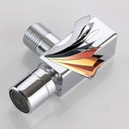 Contemporary Wall Mounted Bathroom Faucet Knob Handle Solid Brass Round Faucet