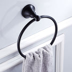 Metal Bathroom Set 4-piece Traditional Style Black Bathroom Accessory Set