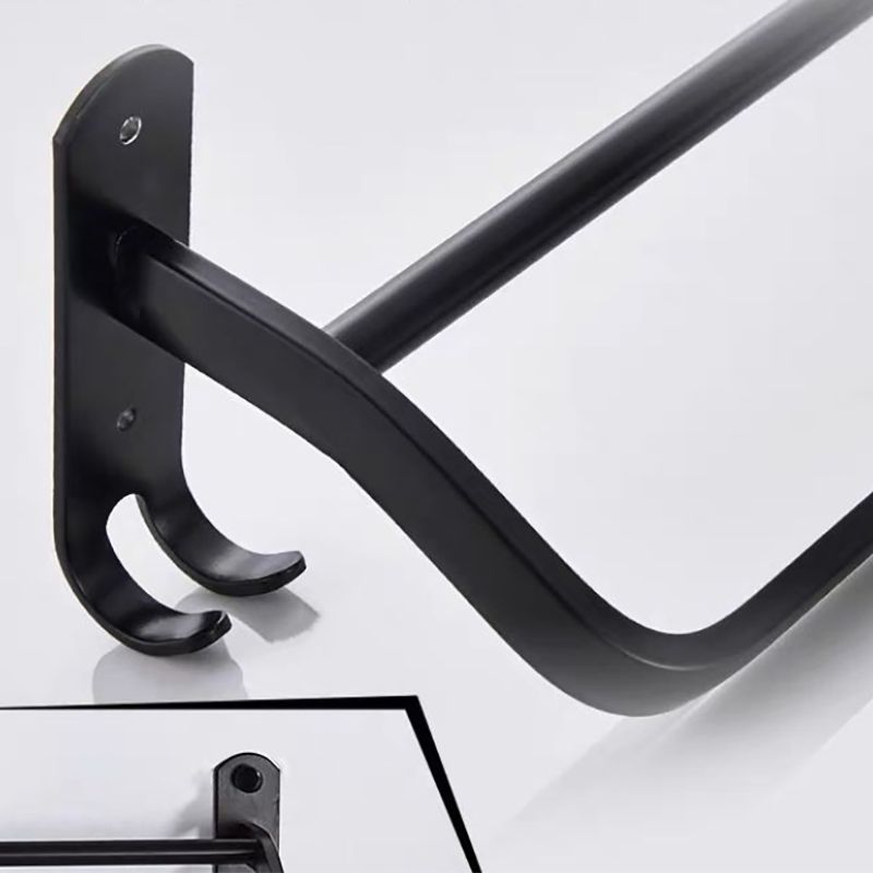 Modern Bathroom Accessories Set Towel Holder Black Soap Dish Bath Accessories Set