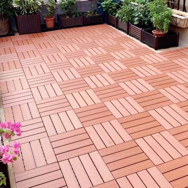 Classic wooden tiles for garden patio flooring to lay