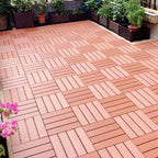 Classic wooden tiles for garden patio flooring to lay