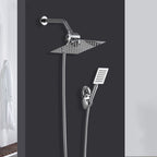 Square Metal Double Shower Heads Modern Shower with Shower Hose