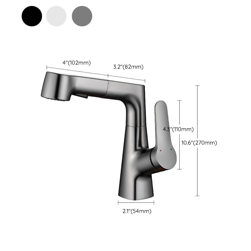 Pull-out Vessel Faucet Modern Sink Faucet with a Single Lever Handle