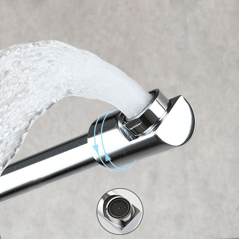 Modern Pull-down Faucet Single Handle Wall Mounted Pot Filler Low Profile 1-Hole Filler