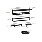Modern black bathroom accessories set towel holder bathroom shelf bathroom faucet set