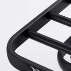 Modern Aluminum Bathroom Accessory Set Matte Black Bathroom Shelf/Towel Holder/Paper Holder