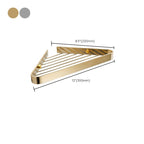 2-piece modern bathroom accessory set, polished chrome/gold, bathroom shelf