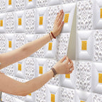 Modern Pearl Wall Bowls PVC Wall Access Panel Peel and Stick Wall Tile Set of 10
