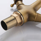 Button Handle Widespread Bathroom Faucet Industrial Sink Faucet